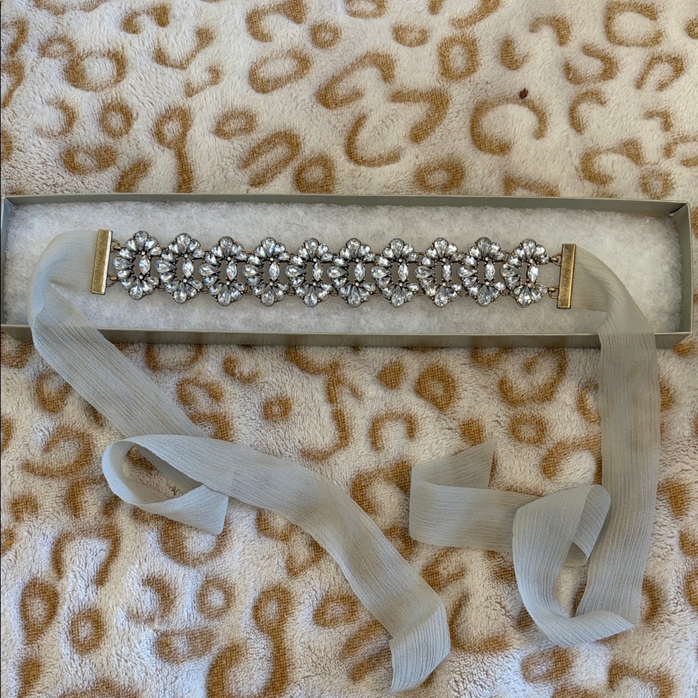 Baublebar Elegant Silver Crystal Choker Necklace